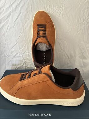 Cole Haan Men's GRND CC DLY LTT Slip Tan Suede